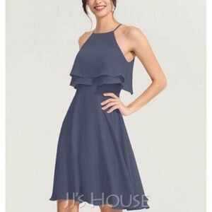 JJs House Navy Layered Midi Dress